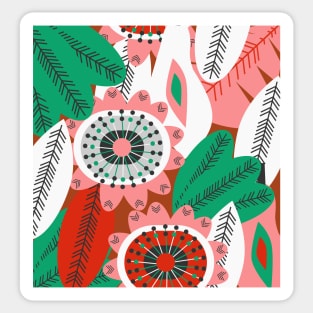 Floral evergreen decor Sticker